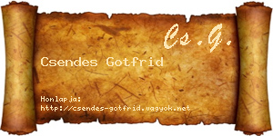 Csendes Gotfrid névjegykártya